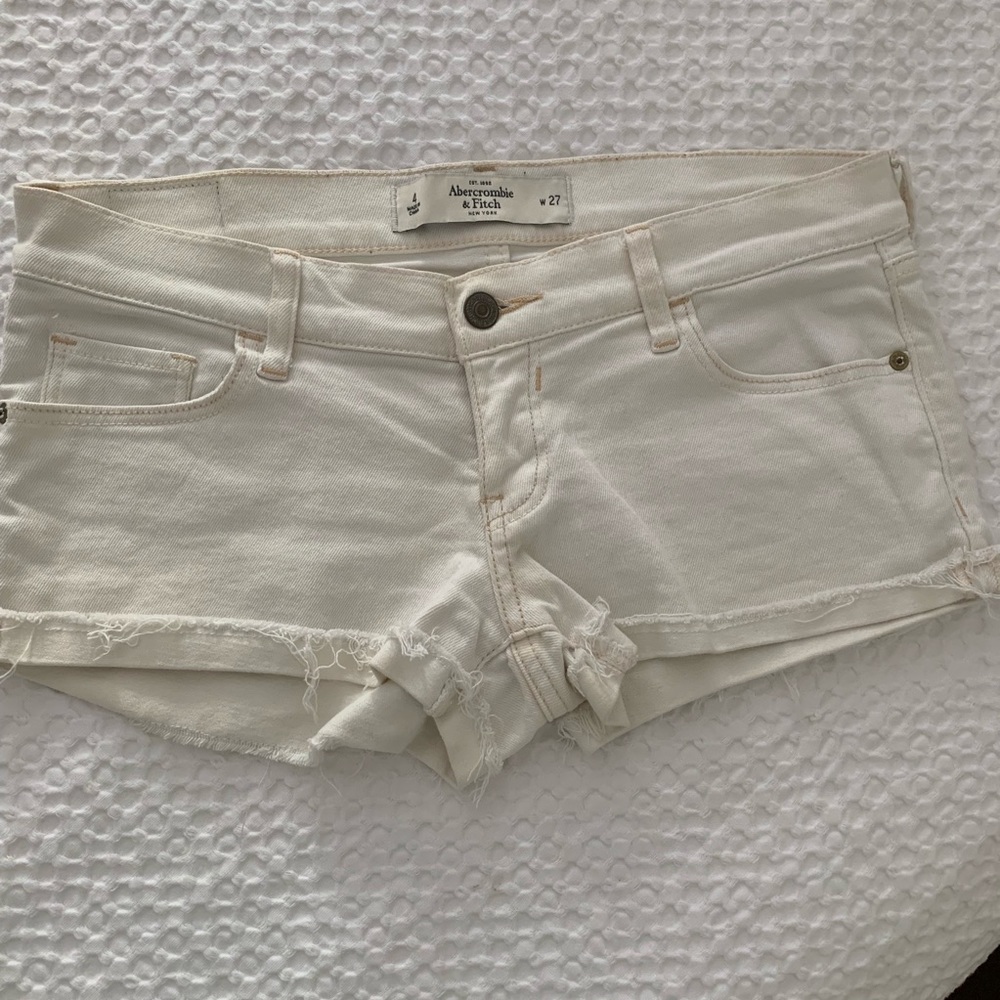 Abercrombie & Fitch Sz Sm/27 White Denim Short